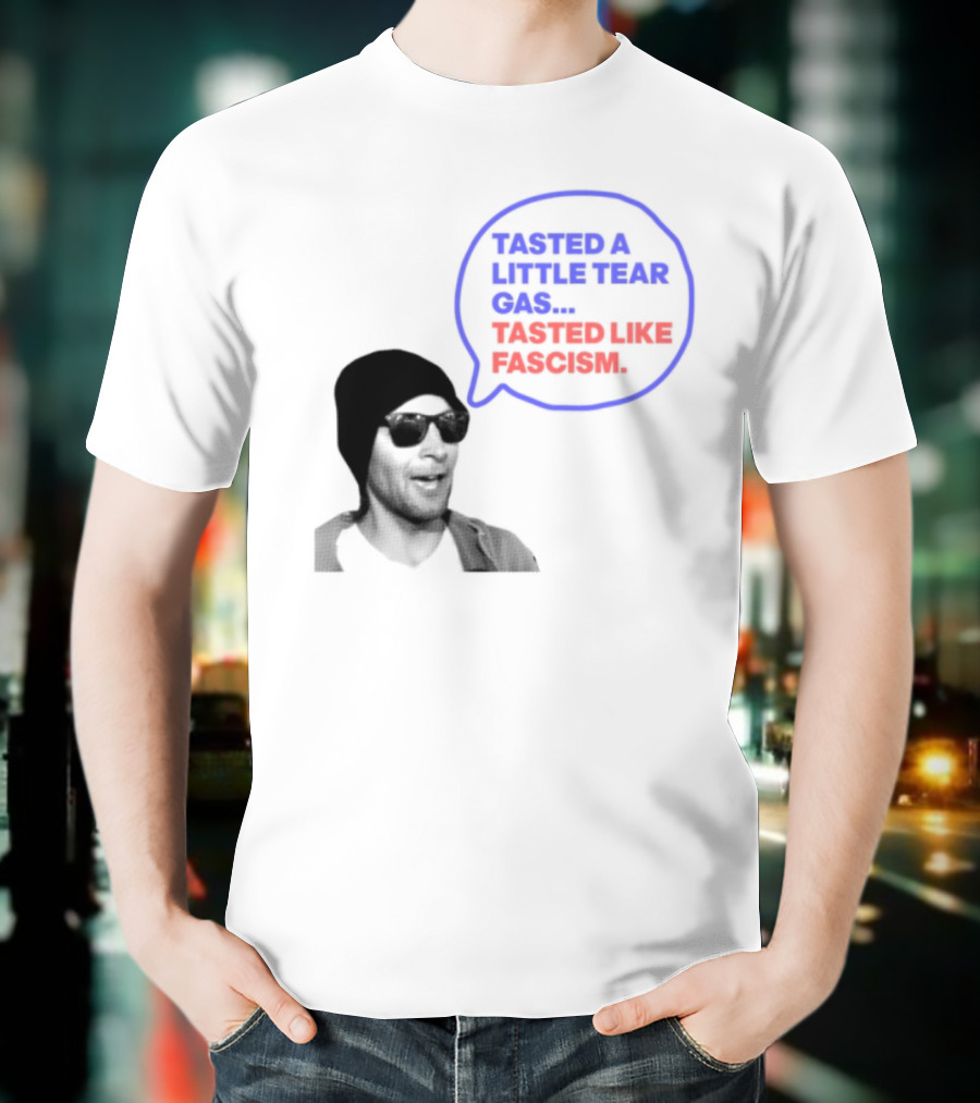 Tasted A Little Tear Gas Tasted Like Fascism Speech Bubble Design T-Shirt