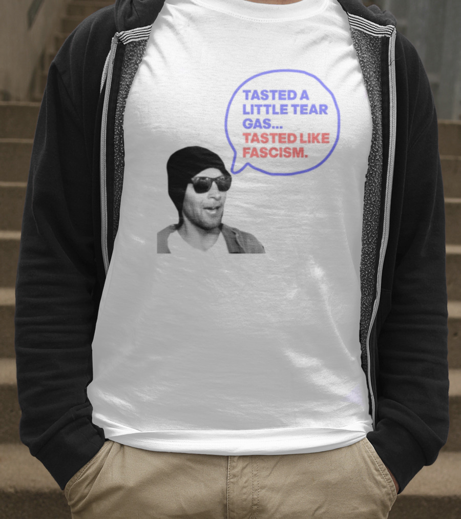 Tasted A Little Tear Gas Tasted Like Fascism Speech Bubble Design T-Shirt