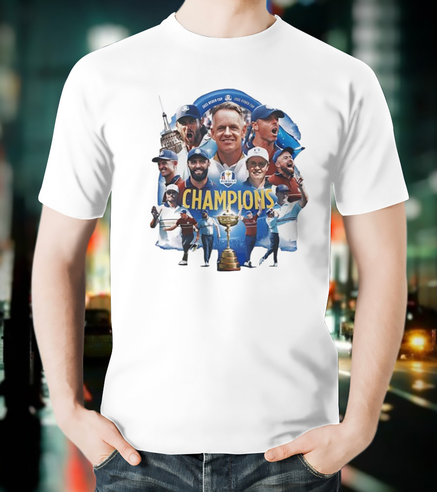 2025 Ryder Cup Team Europe Champions Celebration T-Shirt