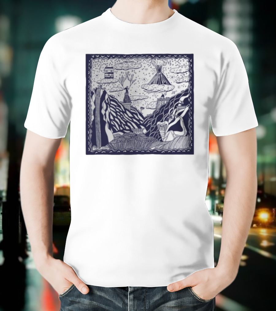 Thestorysofarca The Story So Far Album Art Snake Volcano Pattern Clouds T-Shirt
