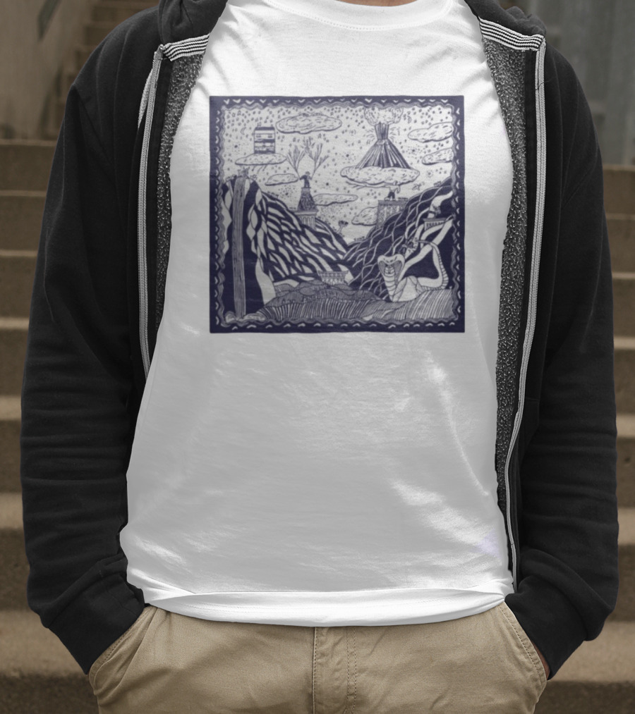 Thestorysofarca The Story So Far Album Art Snake Volcano Pattern Clouds T-Shirt