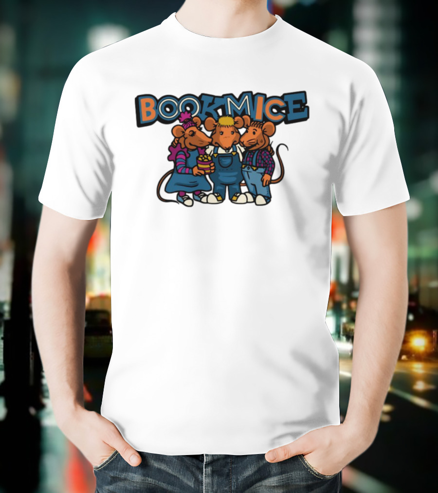 Bookmice TVO Kids Show Characters Retro Cartoon Mice Trio T-Shirt