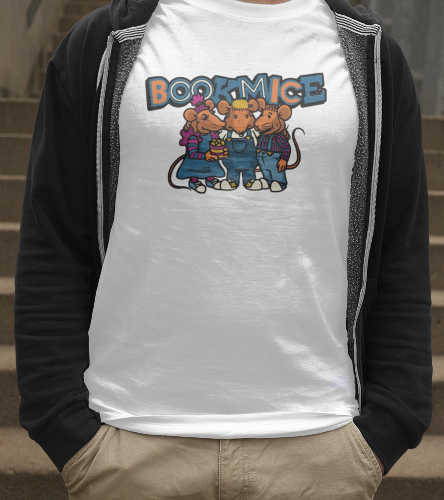 Bookmice TVO Kids Show Characters Retro Cartoon Mice Trio T-Shirt