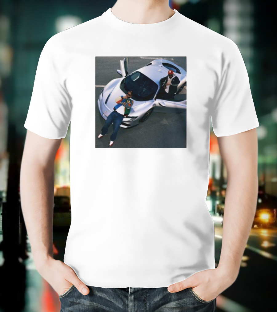 Until Night Comes Album Silver Sports Car Duo T-Shirt