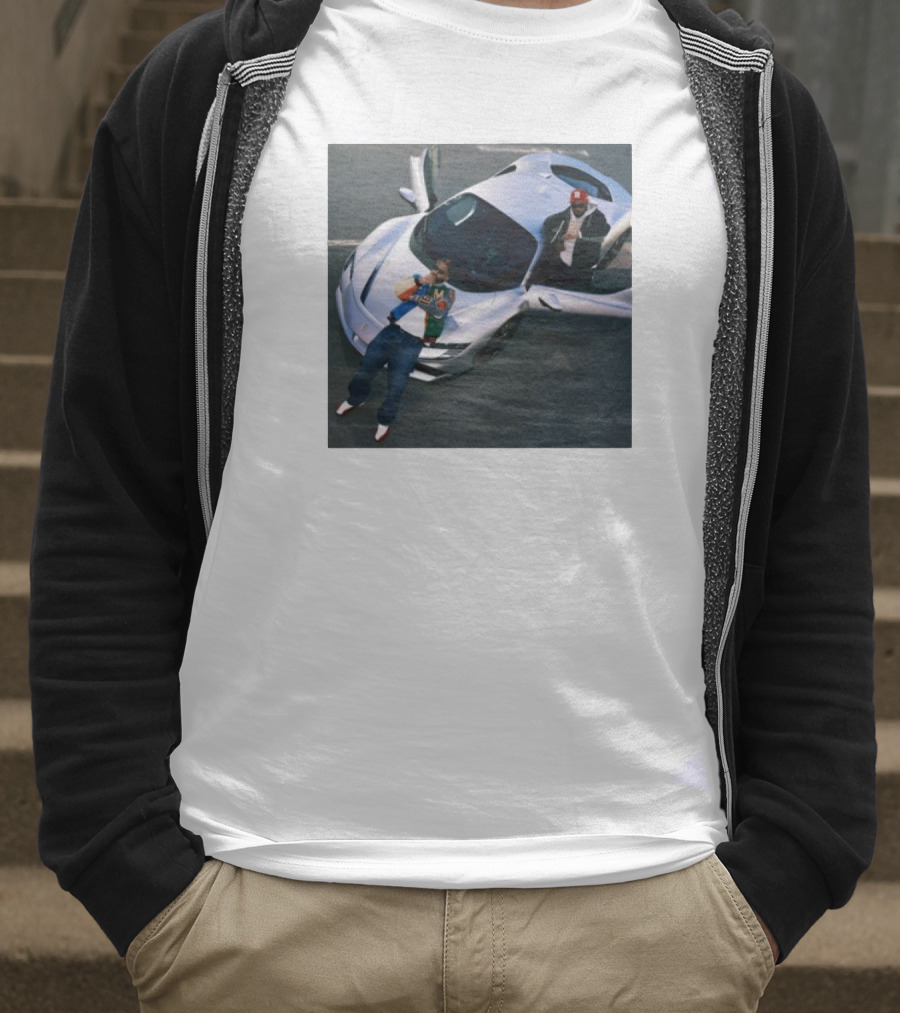 Until Night Comes Album Silver Sports Car Duo T-Shirt