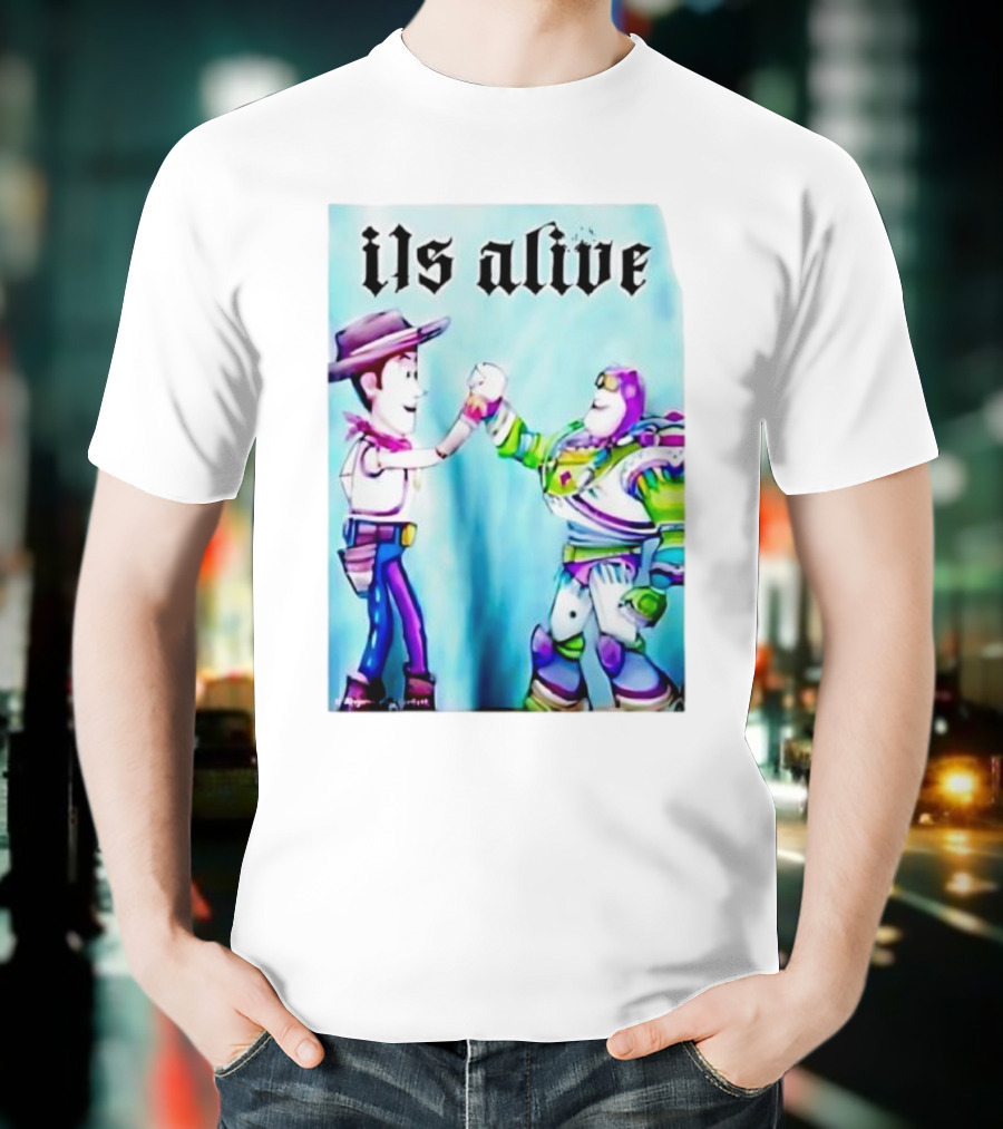 Ils Alive Woody And Buzz Lightyear Fist Bump T-Shirt