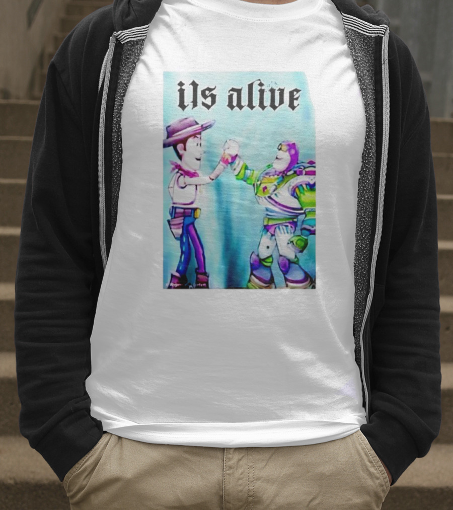 Ils Alive Woody And Buzz Lightyear Fist Bump T-Shirt