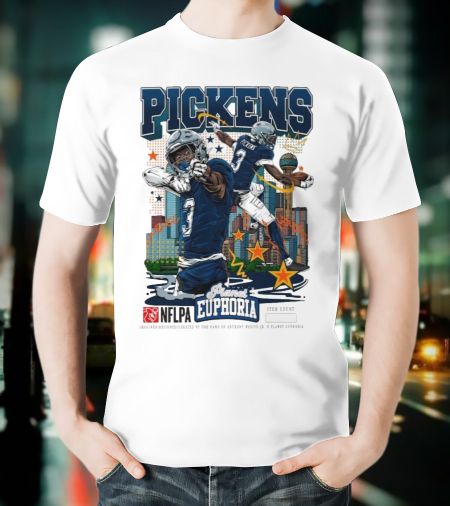 Pickens Planet Euphoria NFPLA Players Inc Iconic Sports Theme T-Shirt
