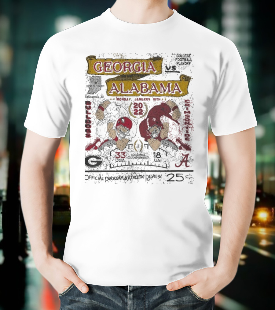 Georgia Bulldogs Alabama Crimson Tide College Football National Championship 2022 Showdown Classic Matchup T-Shirt