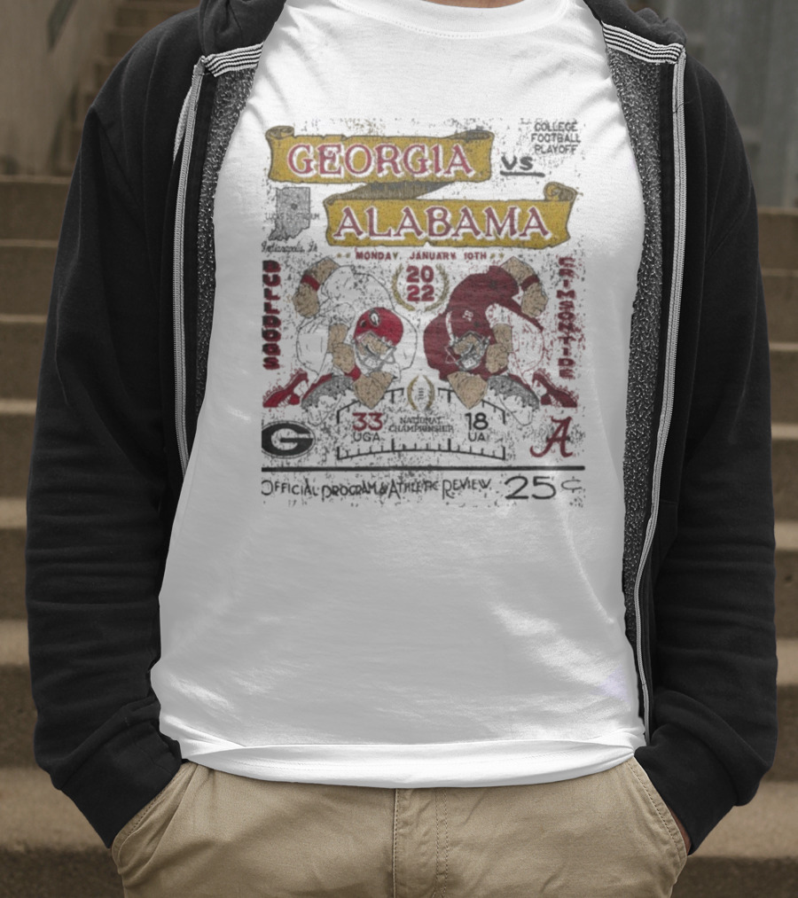 Georgia Bulldogs Alabama Crimson Tide College Football National Championship 2022 Showdown Classic Matchup T-Shirt