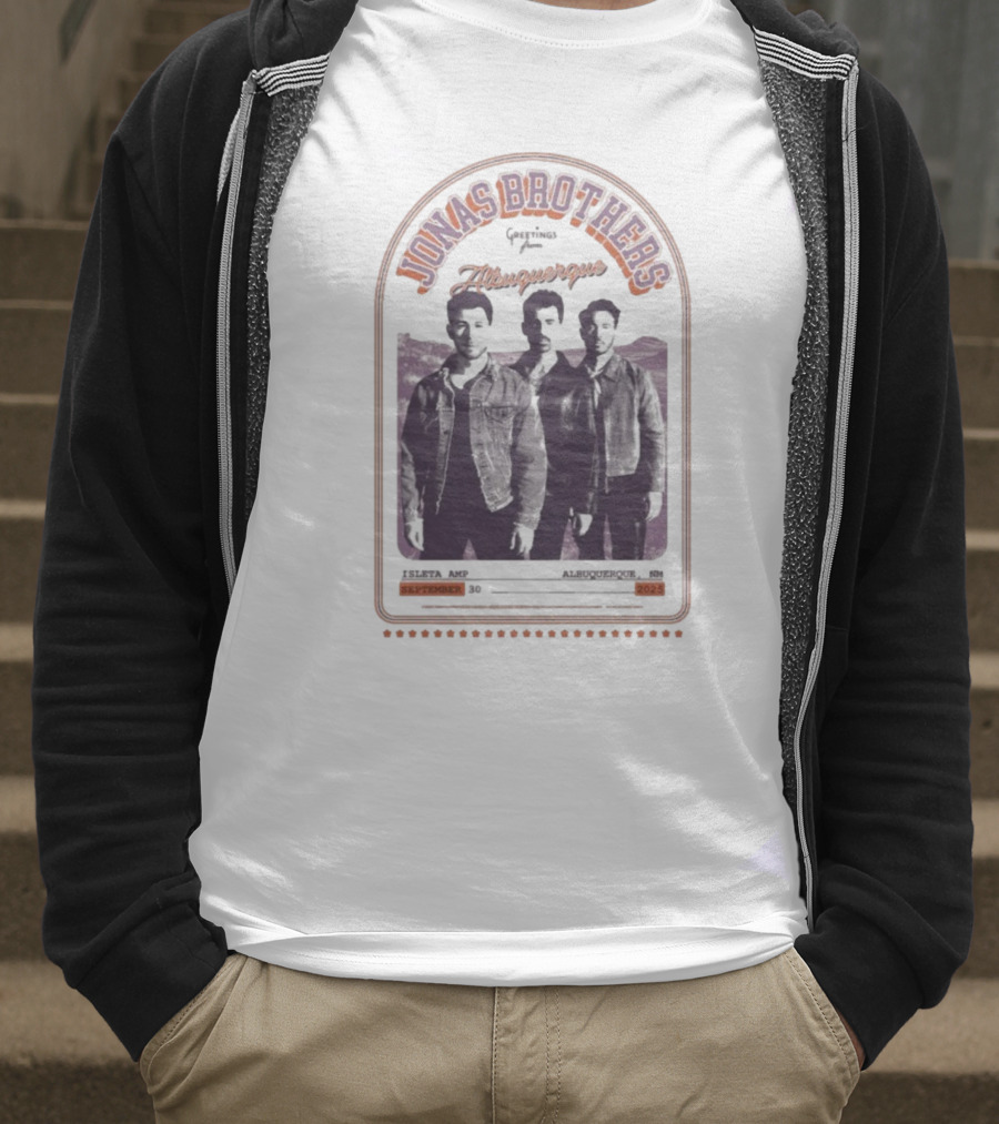 Jonas Brothers Greetings From Albuquerque NM Isleta AMP September 30 2025 T-Shirt