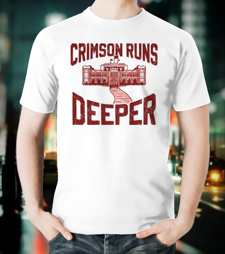 University Of Alabama Crimson Tide Crimson Runs Deeper Historic Campus Design T-Shirt