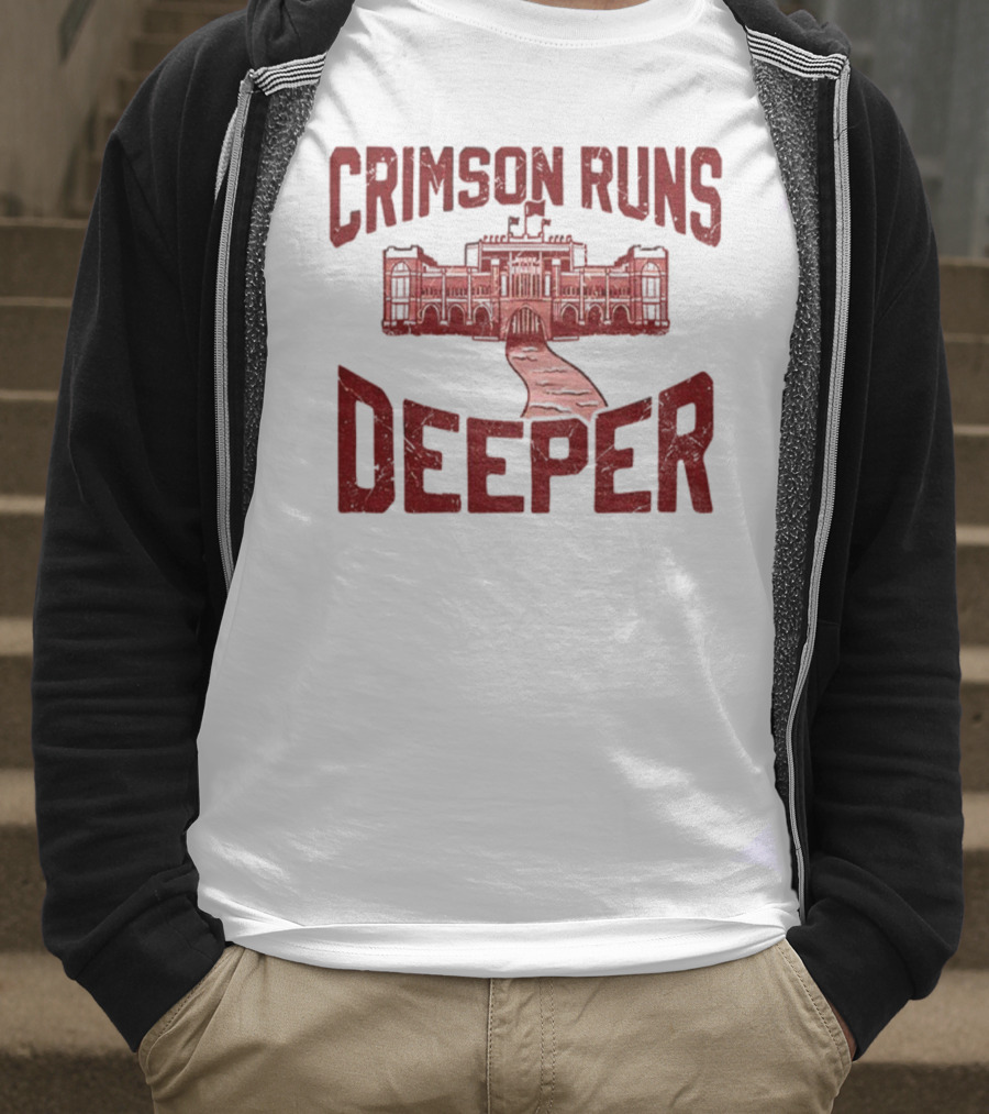 University Of Alabama Crimson Tide Crimson Runs Deeper Historic Campus Design T-Shirt