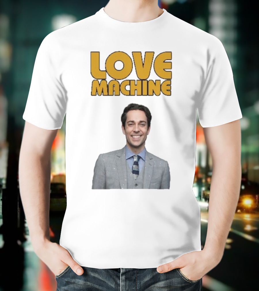 Zachary Levi Love Machine Raglan Smiling Style T-Shirt
