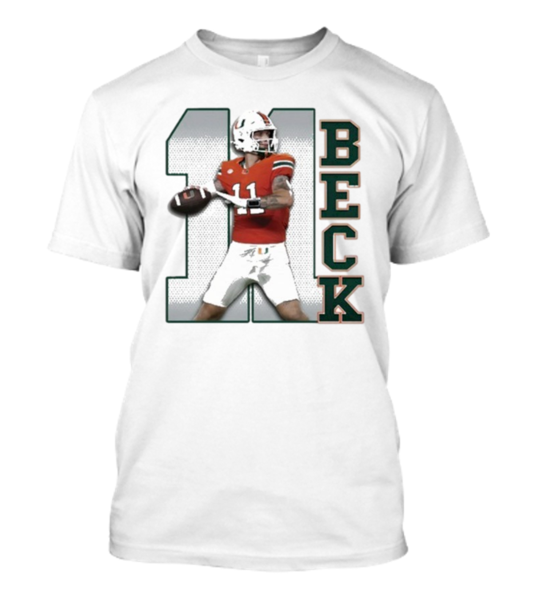 Miami Hurricanes Carson Beck #11 Player Tribute T-Shirt