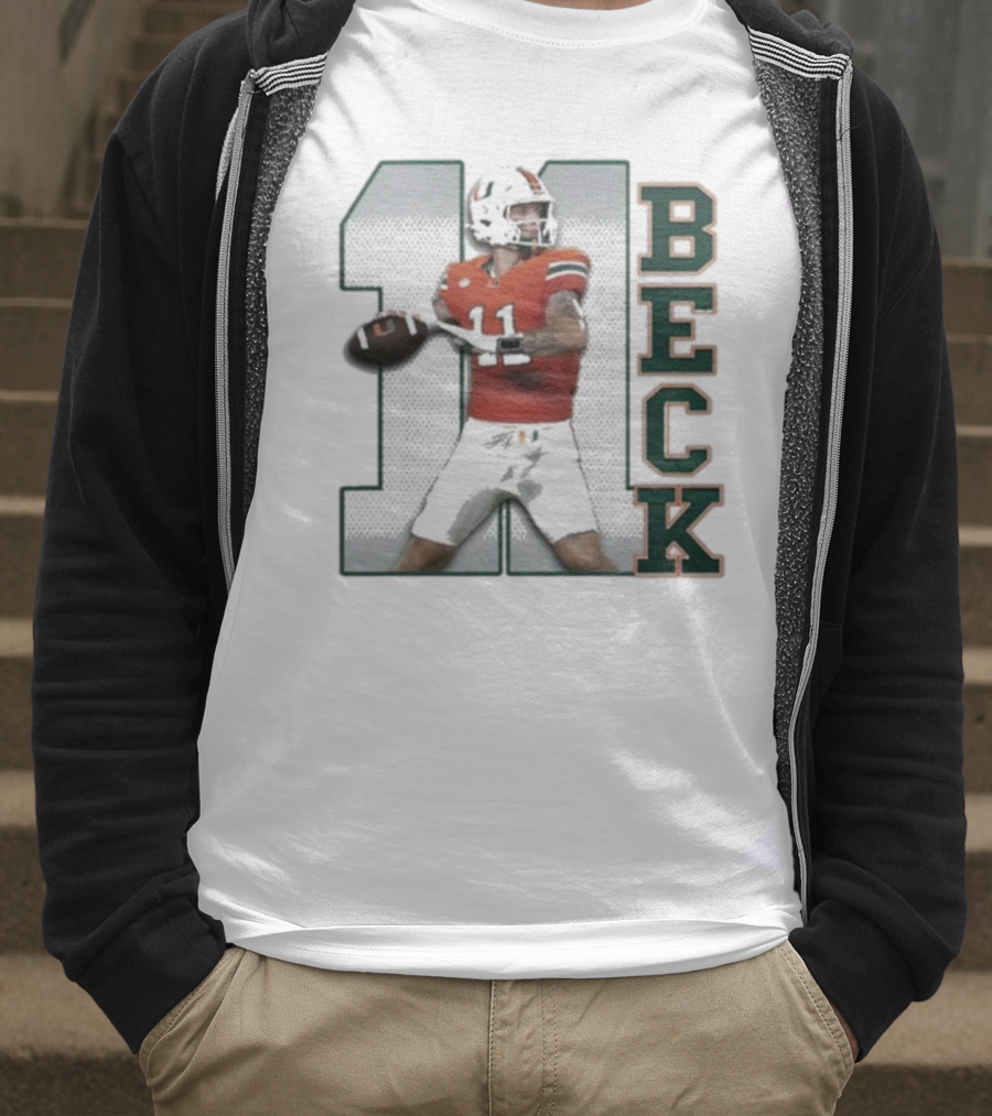 Miami Hurricanes Carson Beck #11 Player Tribute T-Shirt