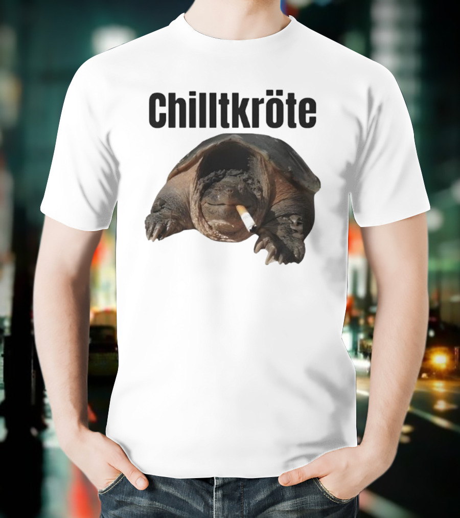 Chilltkröte Snapping Turtle With Cigarette Chelydra Serpentina T-Shirt