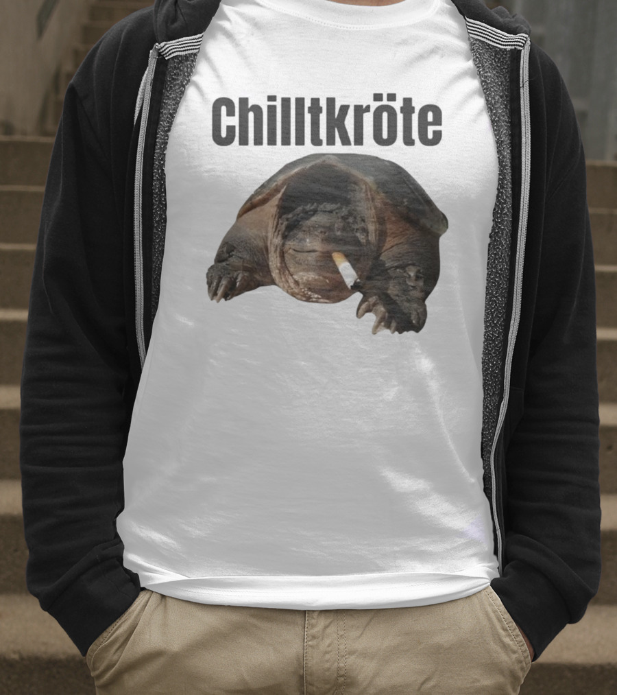 Chilltkröte Snapping Turtle With Cigarette Chelydra Serpentina T-Shirt