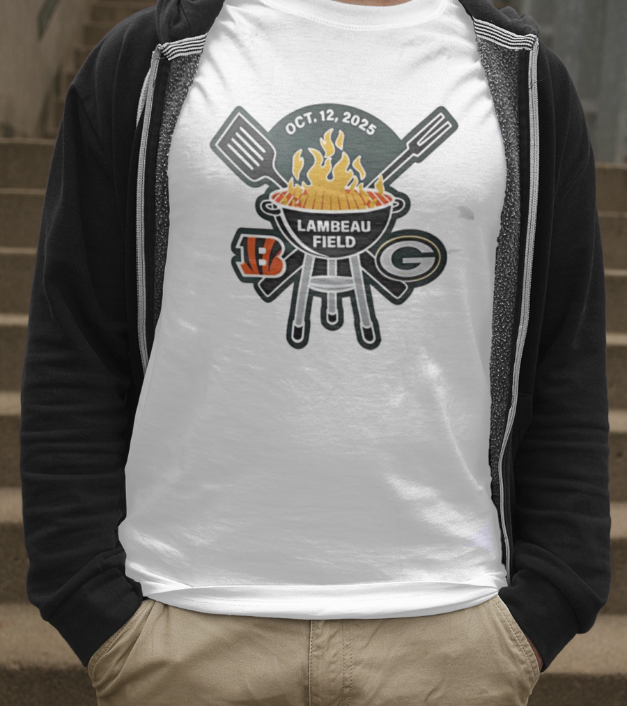 Green Bay Packers Cincinnati Bengals Lambeau Field October 12 2025 BBQ Tailgate Event T-Shirt