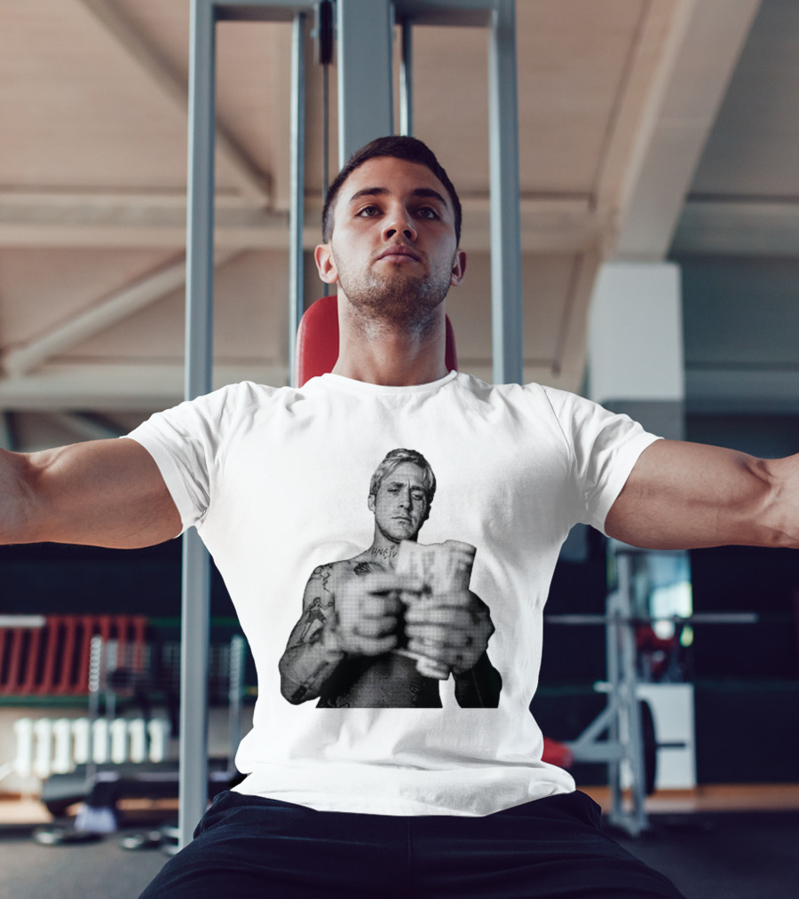 Handsome Luke Counting Money Tattoo Portrait T-Shirt