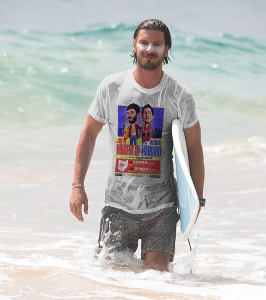 John Vincent III And Michael Marcagi Ohio Tour December 19-20 2025 Agora Theatre Cleveland Cincinnati Andrew J Brady Music Center With Nolan Taylor T-Shirt