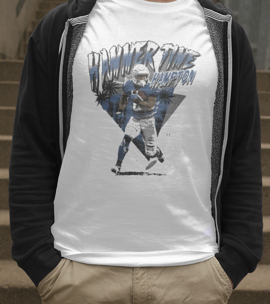 Hammer Time Hampton Los Angeles Chargers Football Palm Trees Icon T-Shirt