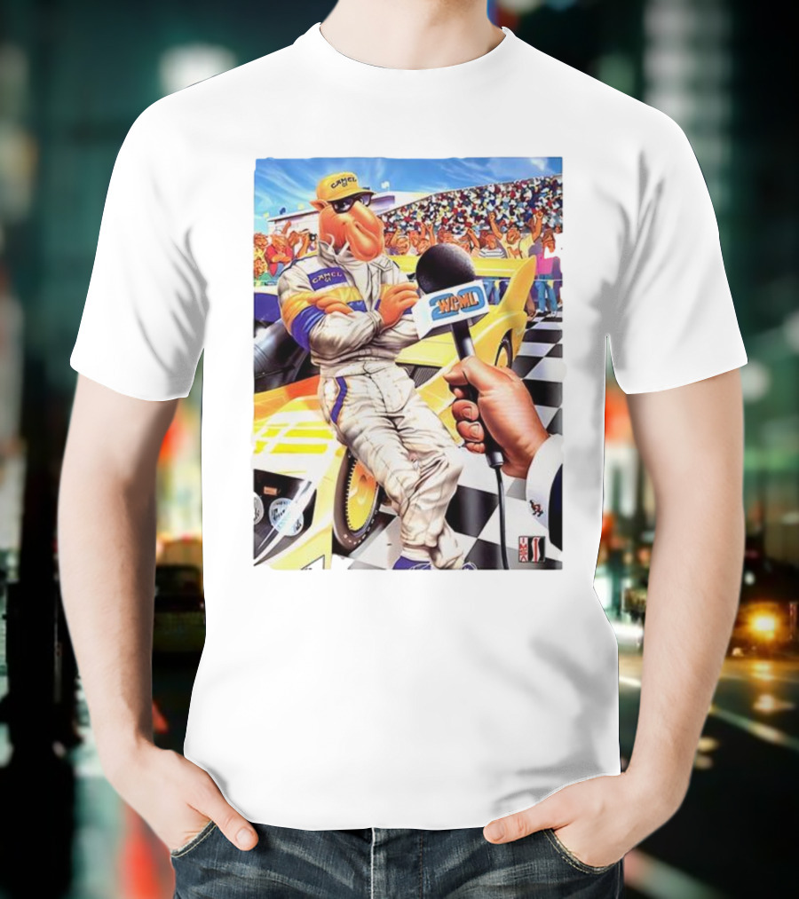 Camel GT Racing Driver Interview Checkered Flag Scene T-Shirt