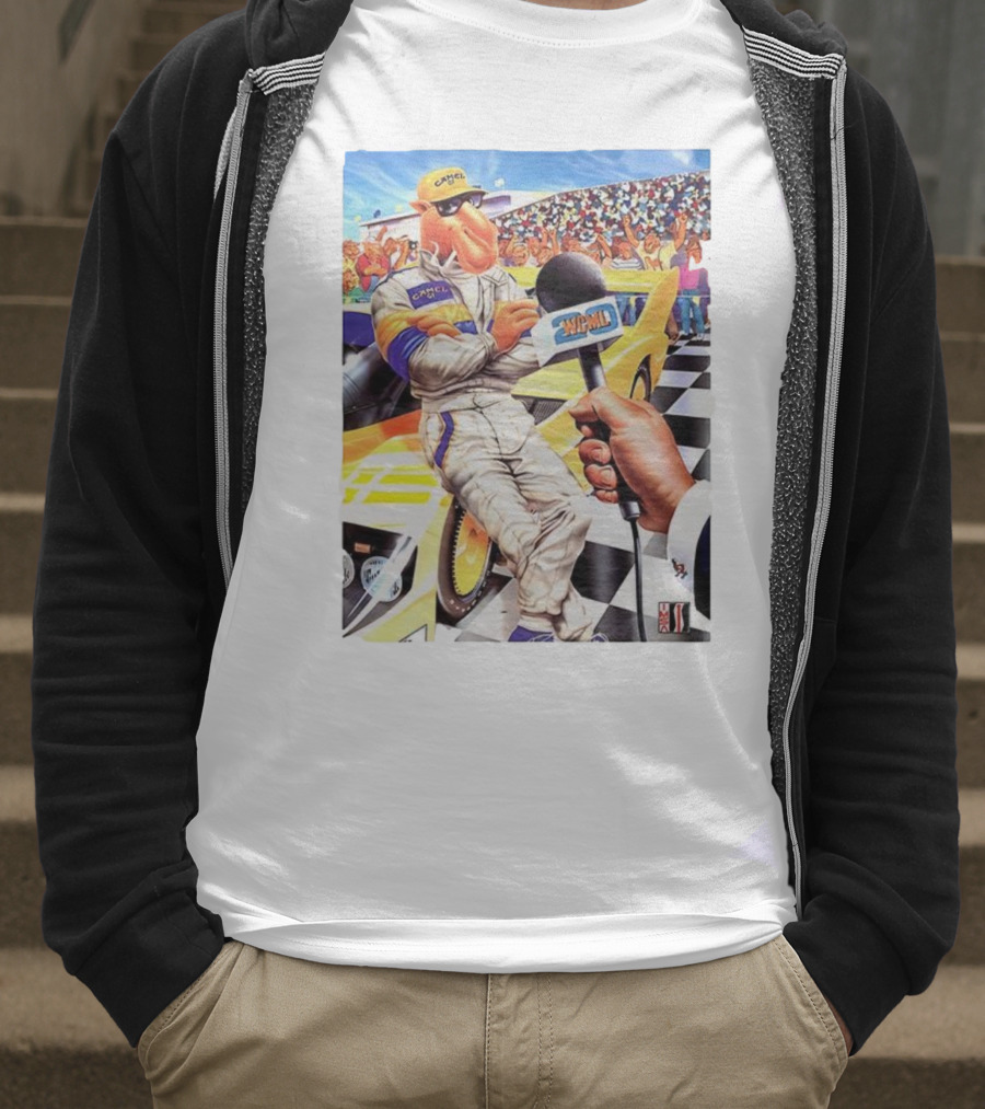 Camel GT Racing Driver Interview Checkered Flag Scene T-Shirt