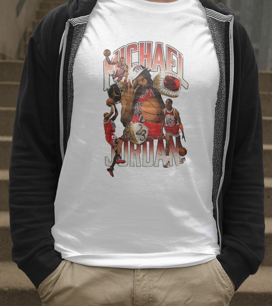 Michael Jordan NBA Bulls Champion Iconic Moments T-Shirt
