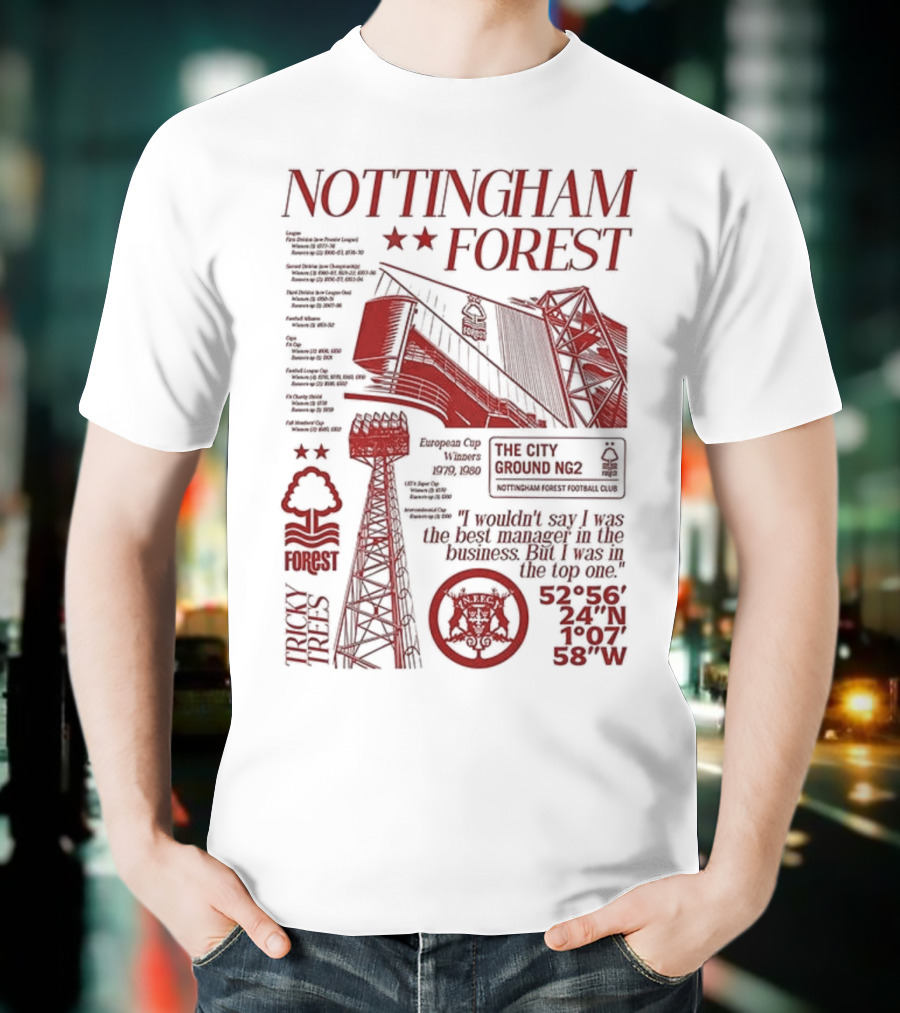 Nottingham Forest Premier League City Ground Nottinghamshire Football Club T-Shirt
