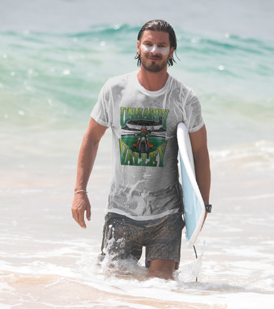 Oregon Ducks Unhappy Valley Mascot Motorcycle Rider T-Shirt