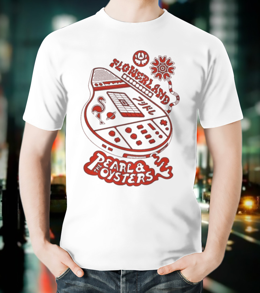 Flowerland Pearl & The Oysters Flamingo Synth Graphic T-Shirt