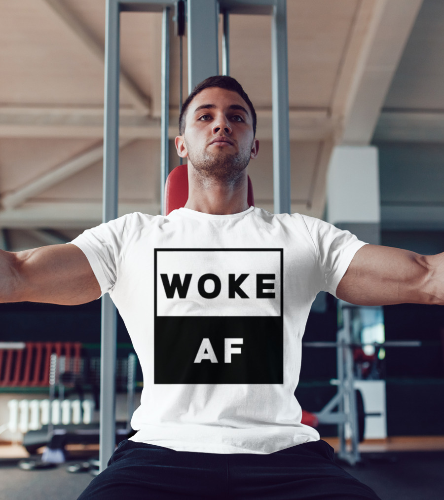 David Wearing Woke Af Bold Statement Trendy Phrase T-Shirt
