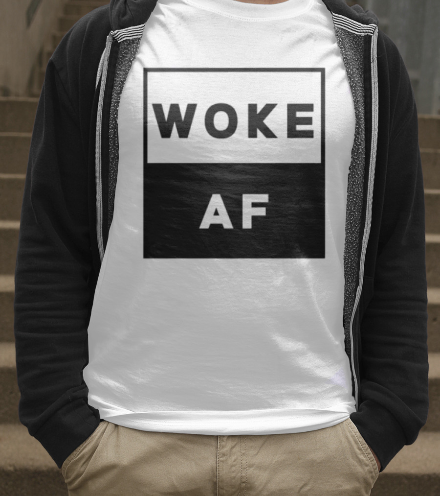 David Wearing Woke Af Bold Statement Trendy Phrase T-Shirt