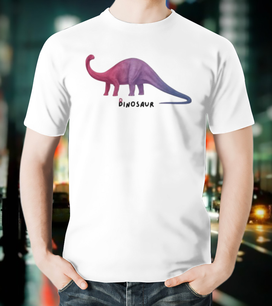Pridecore Binosaur Dinosaur LGBTQ Rainbow Colors T-Shirt