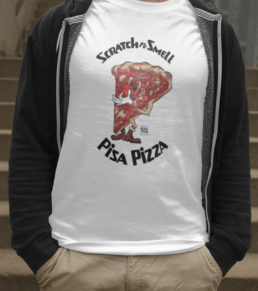 Scratchn Smell Pisa Pizza Slice Fun T-Shirt