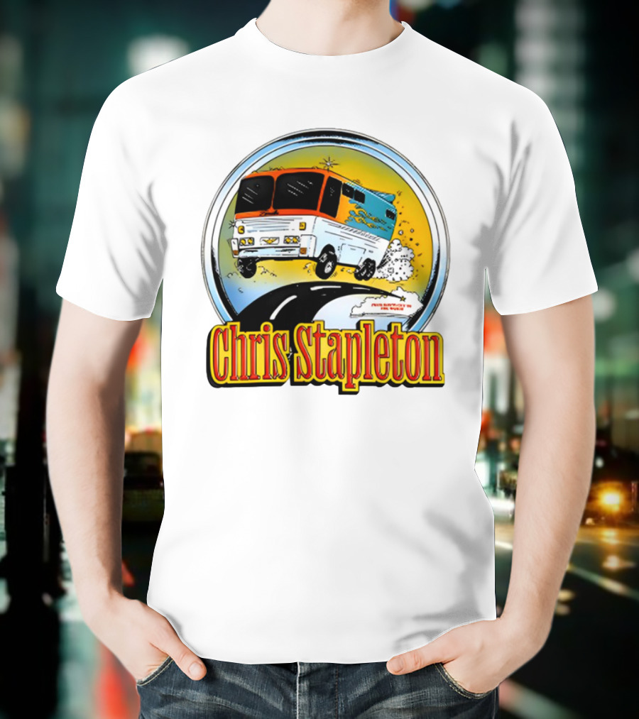 Chris Stapleton Youth Bus Flying Road Adventure T-Shirt