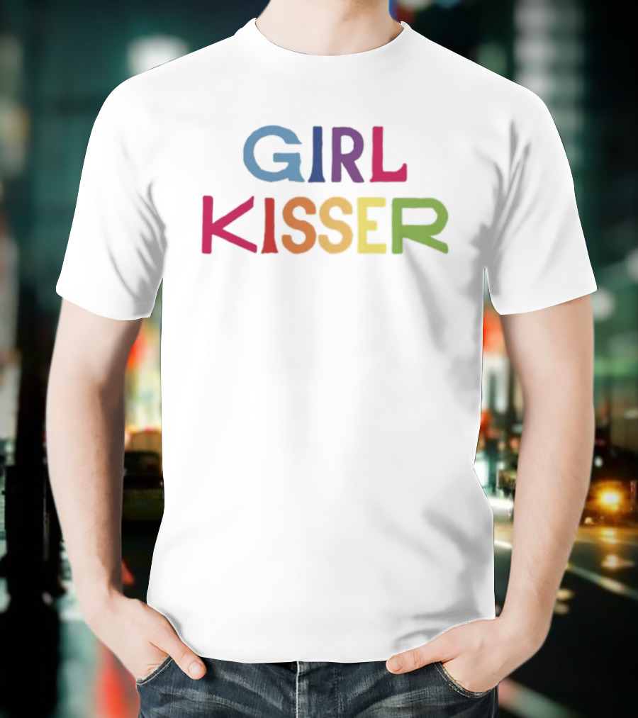 Rainbow Pride Girlinred Girl Kisser LGBTQ+ Bold Statement T-Shirt