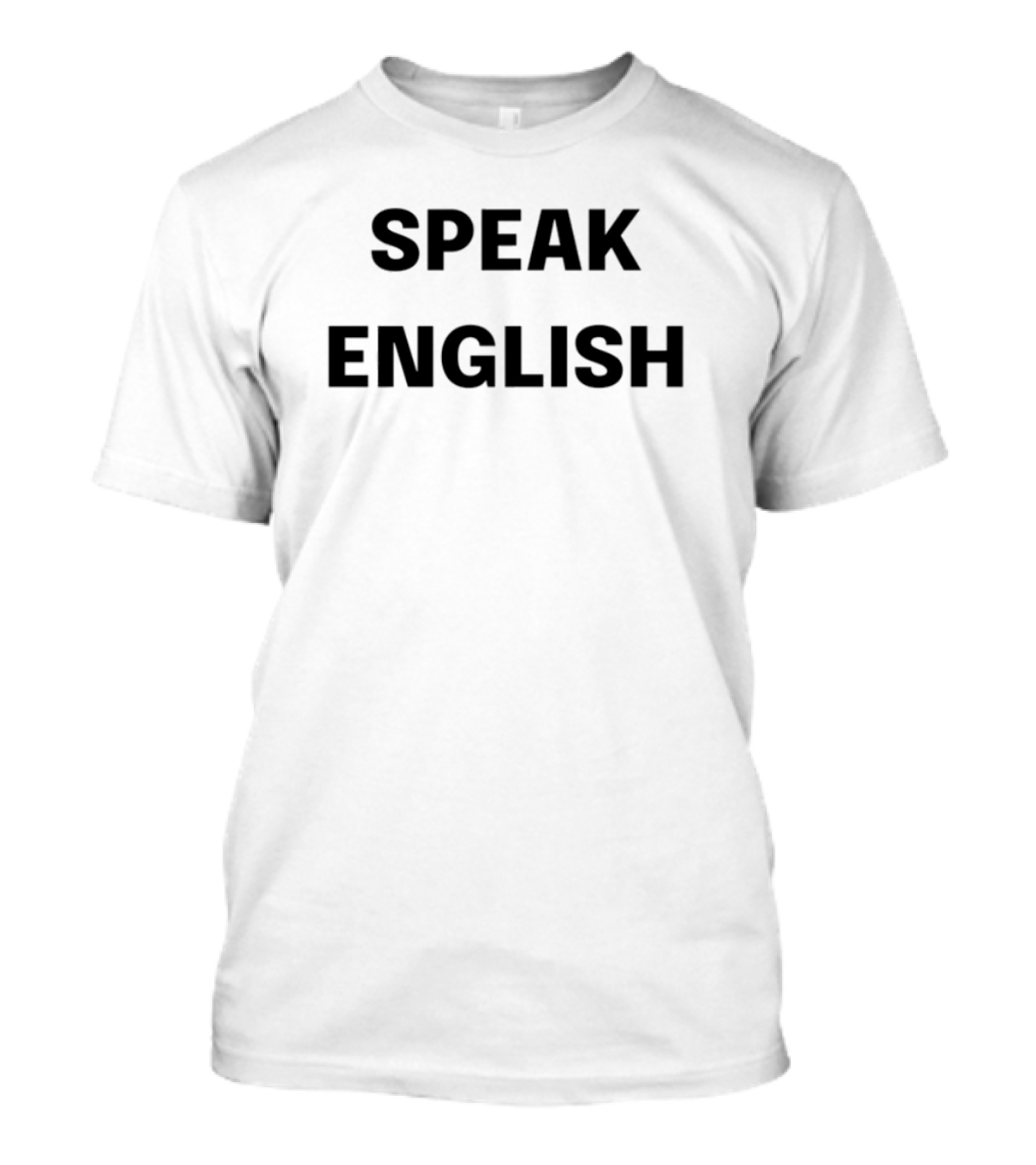 John Rocker Speak English American Flag Background T-Shirt