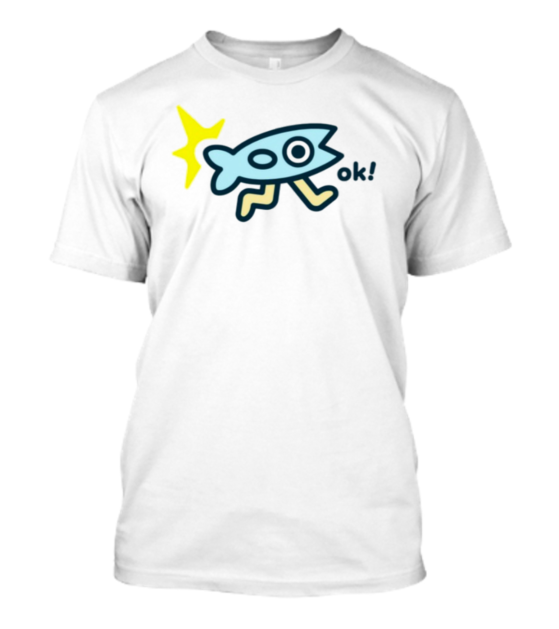 Oksuperday Fish With Legs And Star Icon Ok T-Shirt