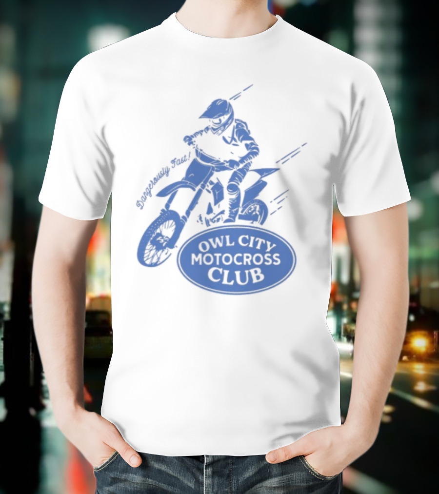 Owl City Motocross Club Dirt Bike Racer Adventure T-Shirt