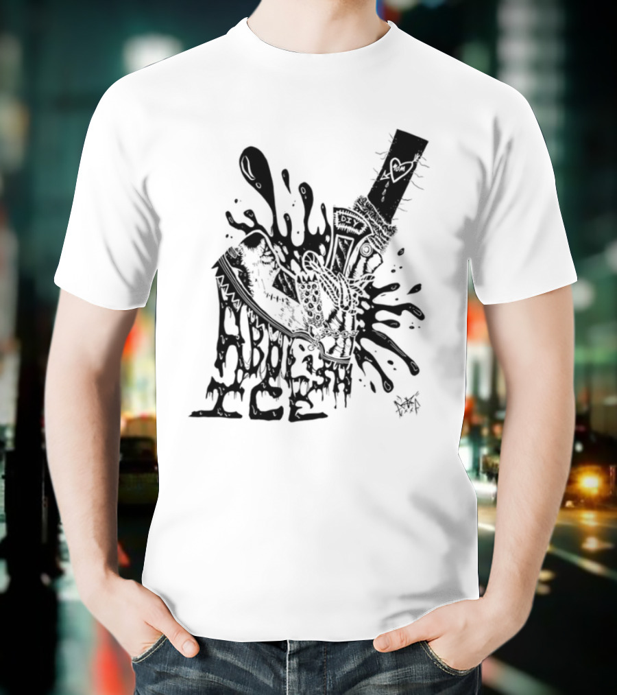 Punk With A Camera Abolish Ice Graphic Design Illustration T-Shirt