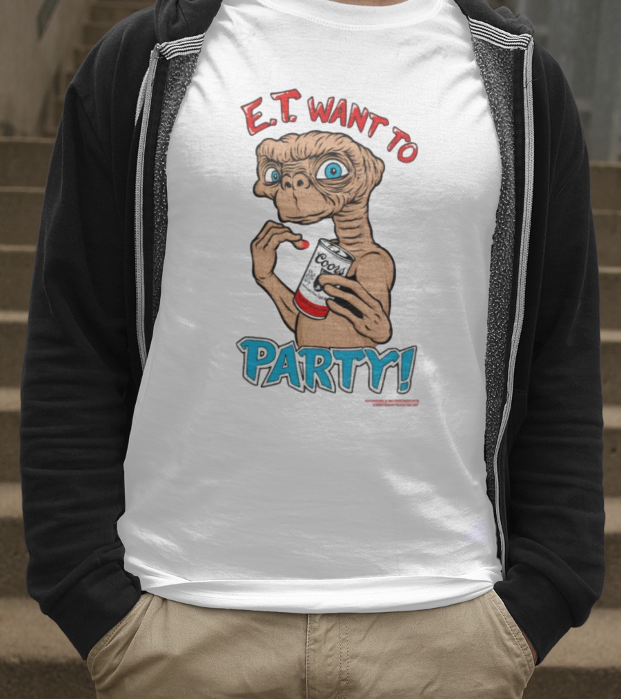 E.T. Want To Party Coors Can T-Shirt