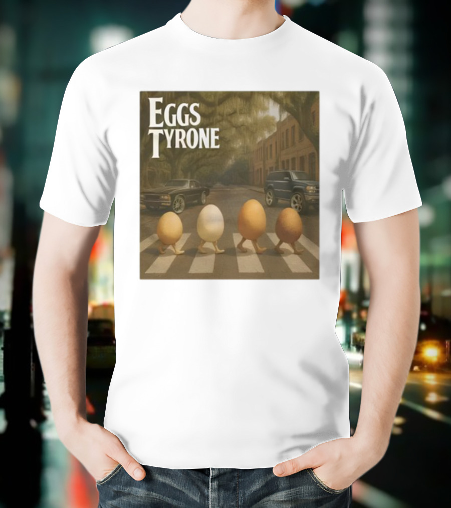 Eggs Tyrone Abbey Road Parody Street Scene T-Shirt