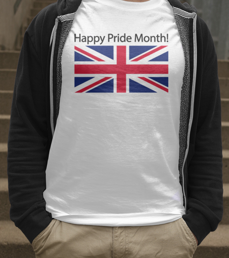 UK Flag Illegalshirts Happy Pride Month American Flag T-Shirt