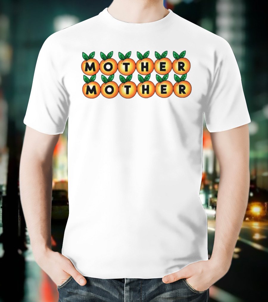 Mother Mother Peach Design Pattern T-Shirt