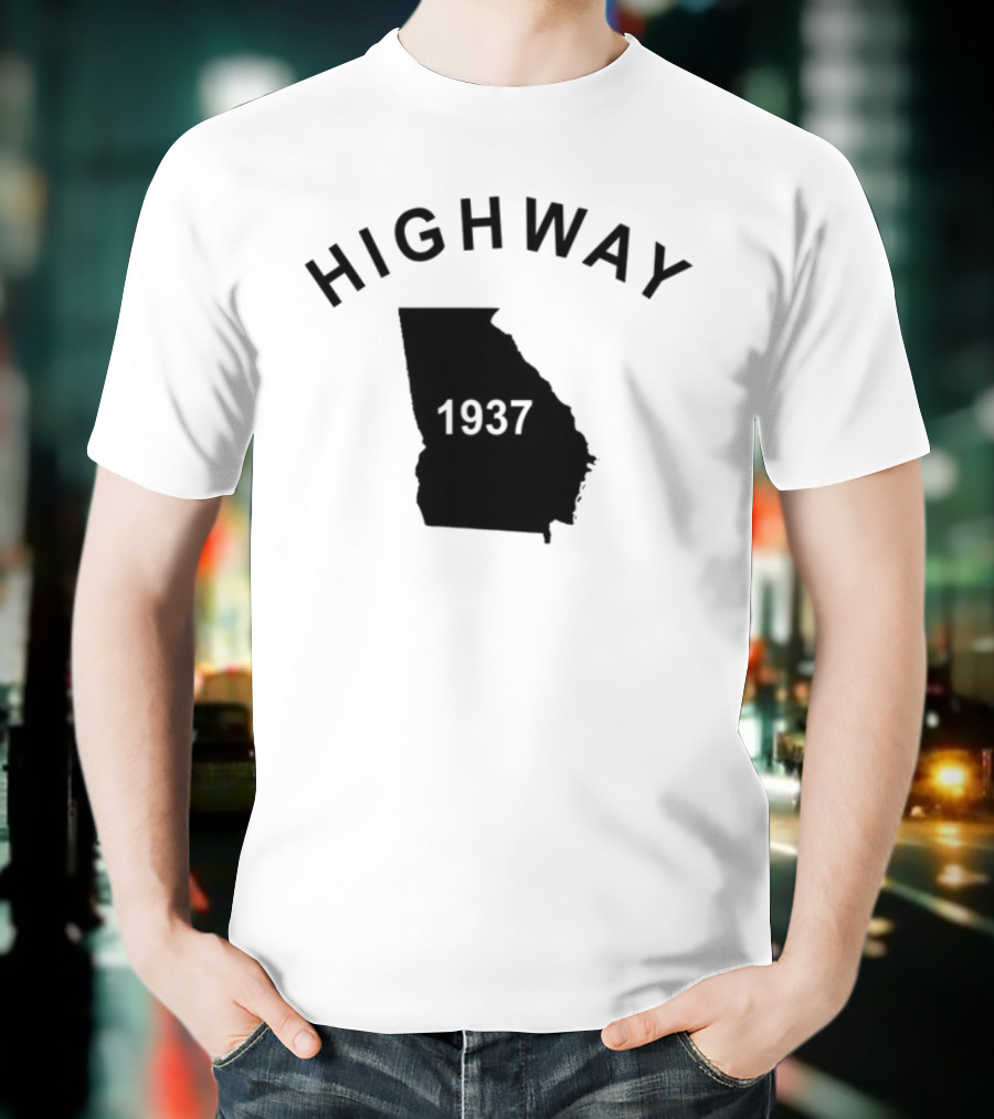 Highway 1937 Georgia Map Design Tyrus T-Shirt