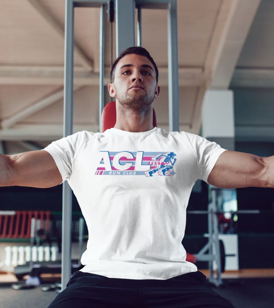 ACL Festival Run Club Skeleton Austin City Limits Music Festival Running Theme T-Shirt