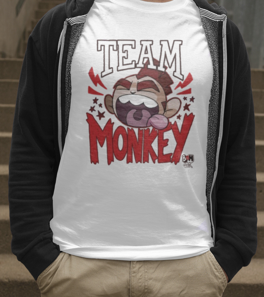 TEAM MONKEY BUNNY VS MONKEY TEAM SUPPORTERS FUN FACE T-Shirt