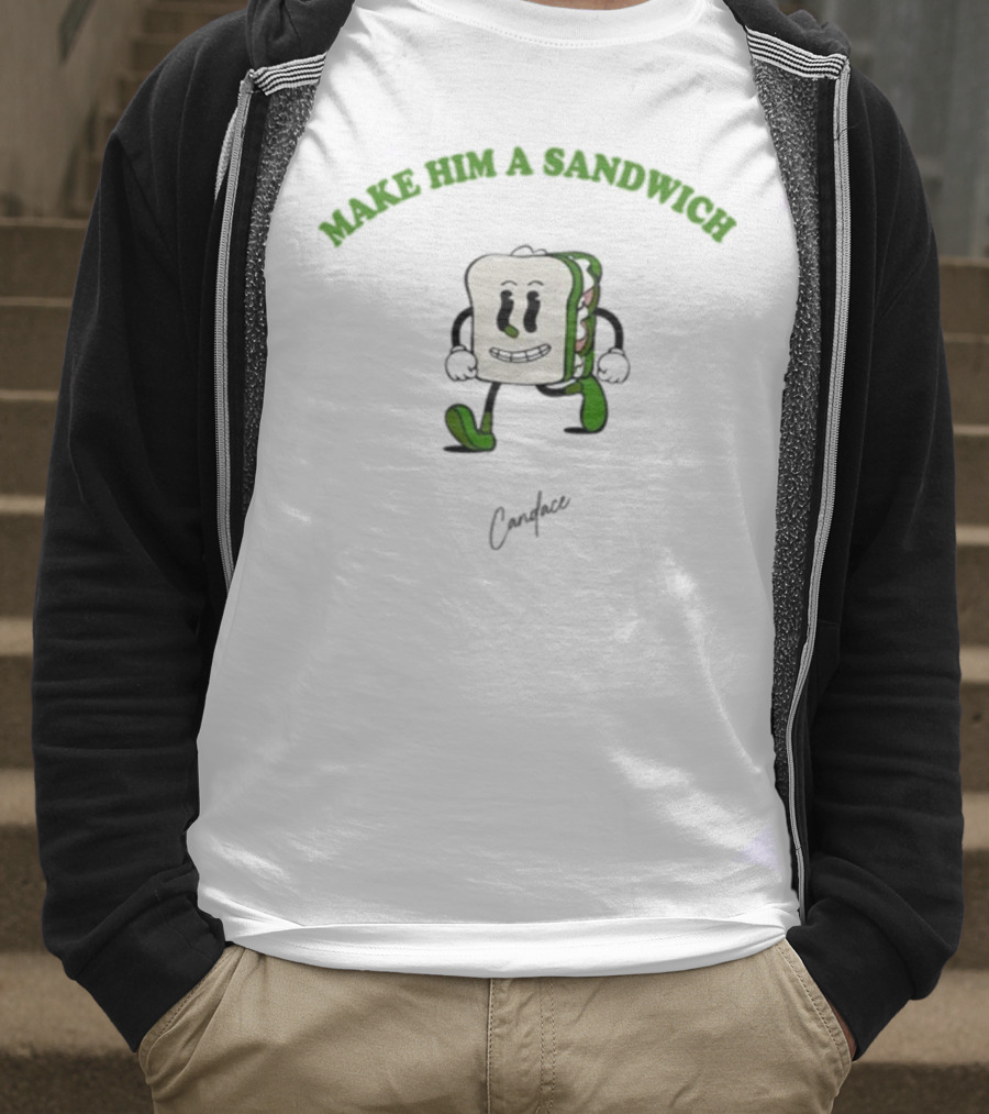 Candace Owens Make Him A Sandwich Walking Sandwich Character T-Shirt